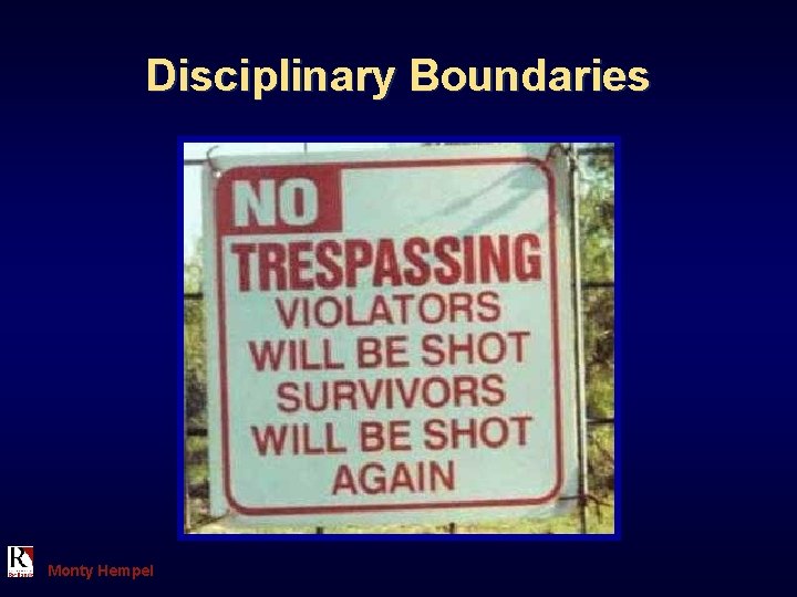 Disciplinary Boundaries Monty Hempel 