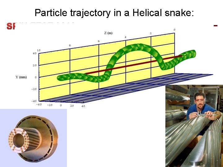 Particle trajectory in a Helical snake: SPIN FEST 2012 