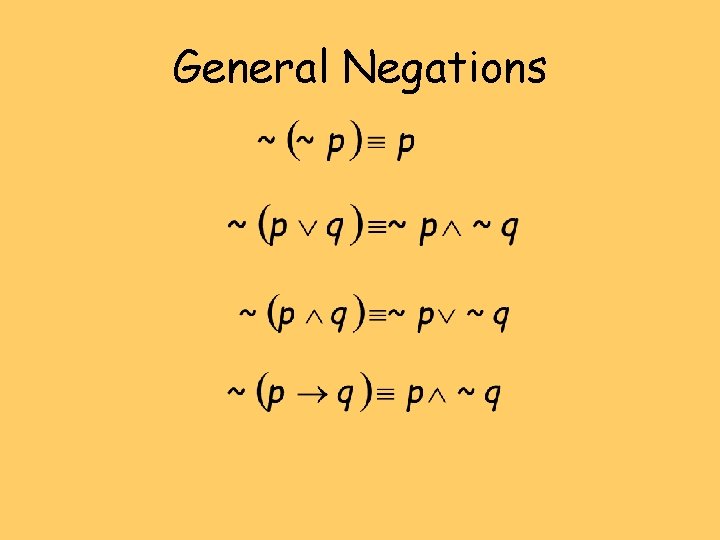 General Negations 