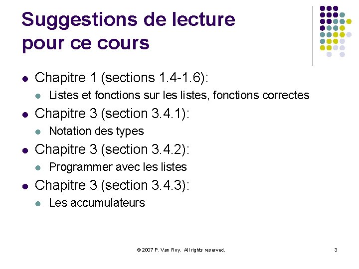 Suggestions de lecture pour ce cours l Chapitre 1 (sections 1. 4 -1. 6):