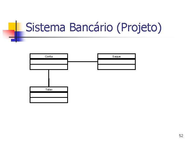 Sistema Bancário (Projeto) Conta Saque Talao 52 