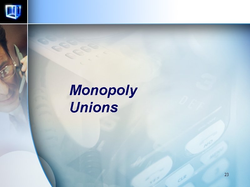 Monopoly Unions 23 