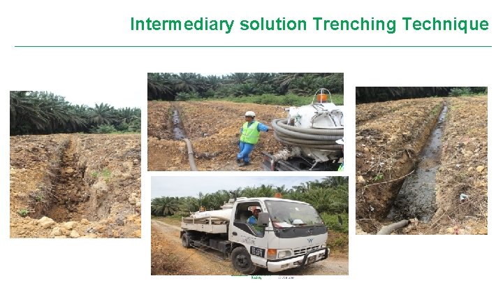 Intermediary solution Trenching Technique 