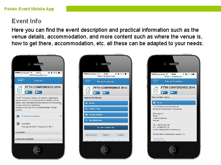 Poken Event Mobile App Event Info Here you can find the event description and