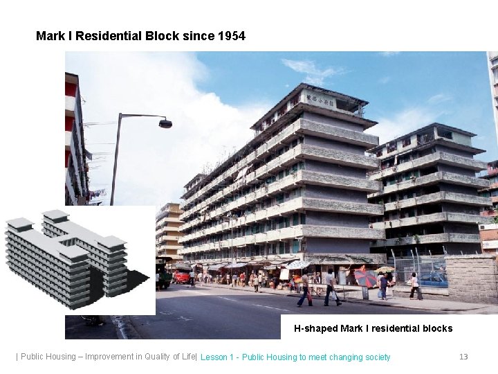 Mark I Residential Block since 1954 H-shaped Mark I residential blocks | Public Housing