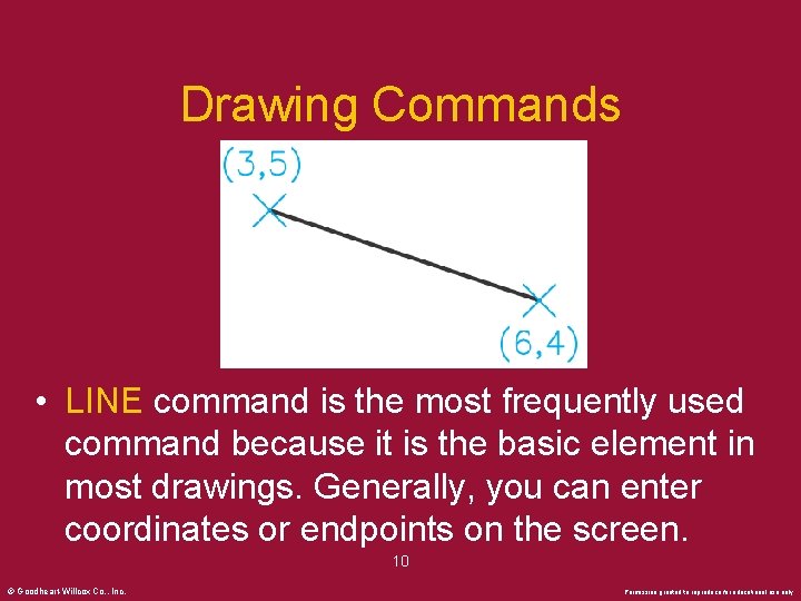 Drawing Commands • LINE command is the most frequently used command because it is