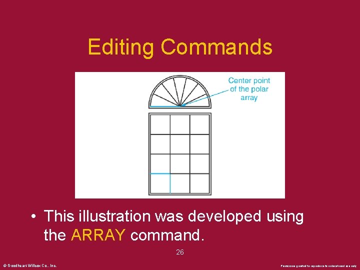 Editing Commands • This illustration was developed using the ARRAY command. 26 © Goodheart-Willcox