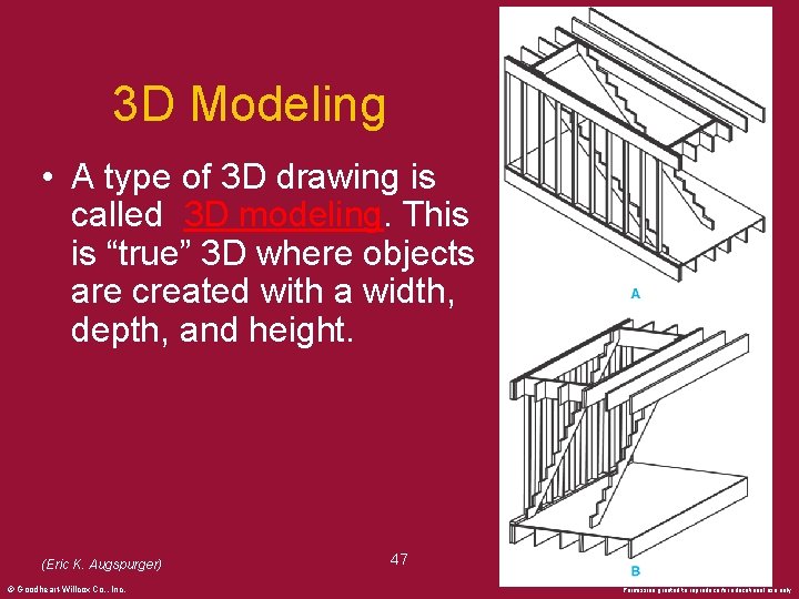 3 D Modeling • A type of 3 D drawing is called 3 D