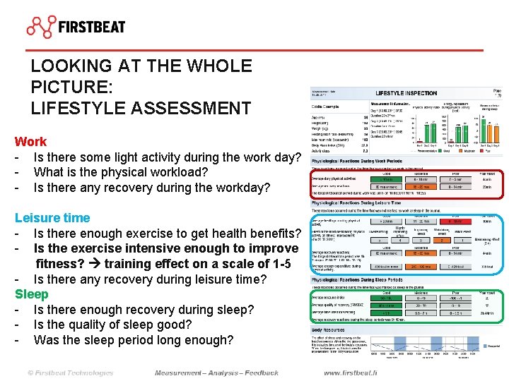 LOOKING AT THE WHOLE PICTURE: LIFESTYLE ASSESSMENT Work - Is there some light activity