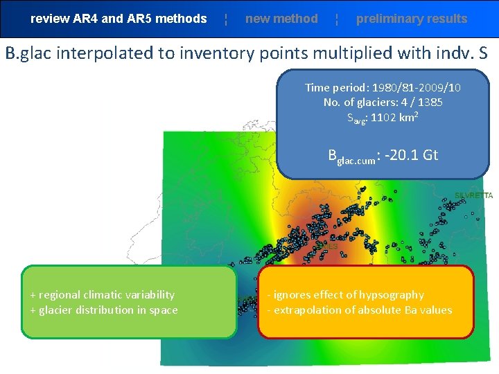 review AR 4 and AR 5 methods ¦ new method ¦ preliminary results B.