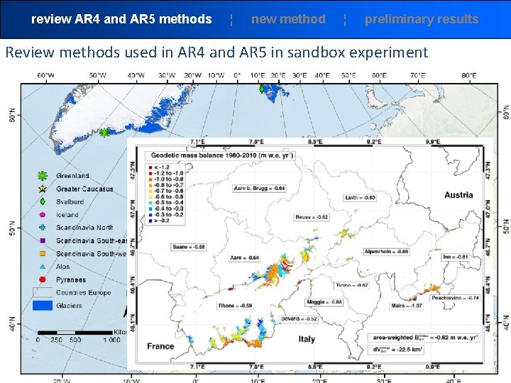 review AR 4 and AR 5 methods ¦ new method ¦ preliminary results Review