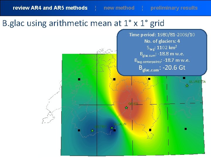 review AR 4 and AR 5 methods ¦ new method ¦ preliminary results B.