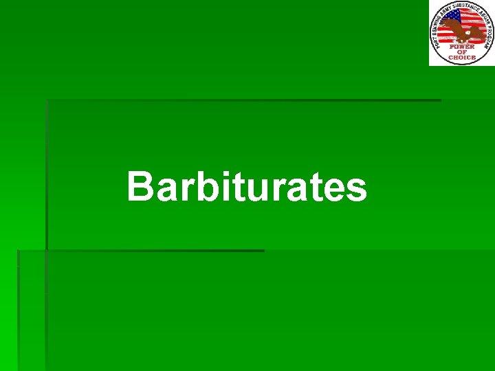 Barbiturates 