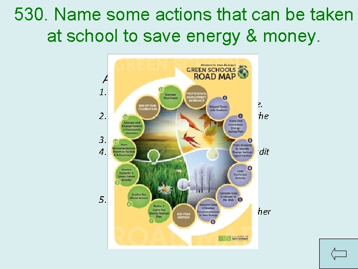 530. Name some actions that can be taken at school to save energy &