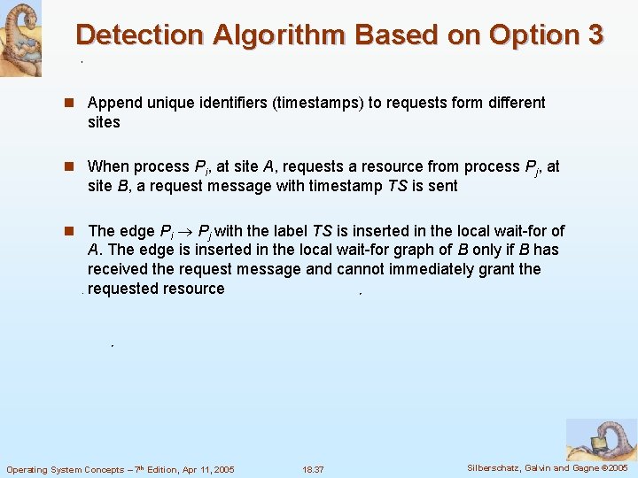 Detection Algorithm Based on Option 3 n Append unique identifiers (timestamps) to requests form