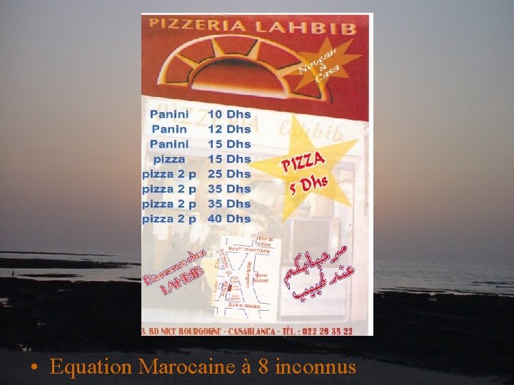  • Equation Marocaine à 8 inconnus 