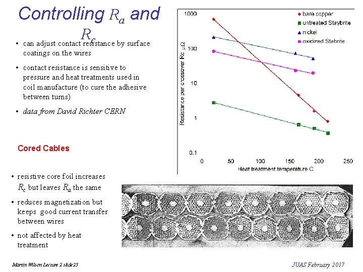 Controlling Ra and R c • can adjust contact resistance by surface coatings on