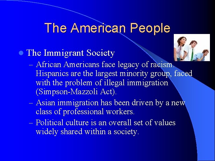 The American People l The Immigrant Society – African Americans face legacy of racism.
