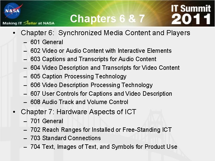 Chapters 6 & 7 • Chapter 6: Synchronized Media Content and Players – –