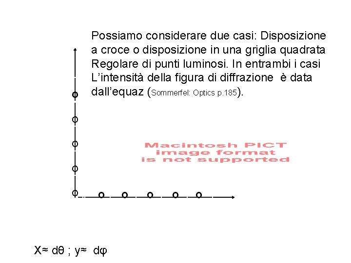 O Possiamo considerare due casi: Disposizione a croce o disposizione in una griglia quadrata