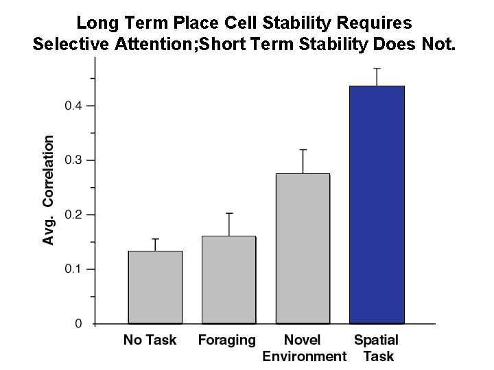 Long Term Place Cell Stability Requires Selective Attention; Short Term Stability Does Not. 
