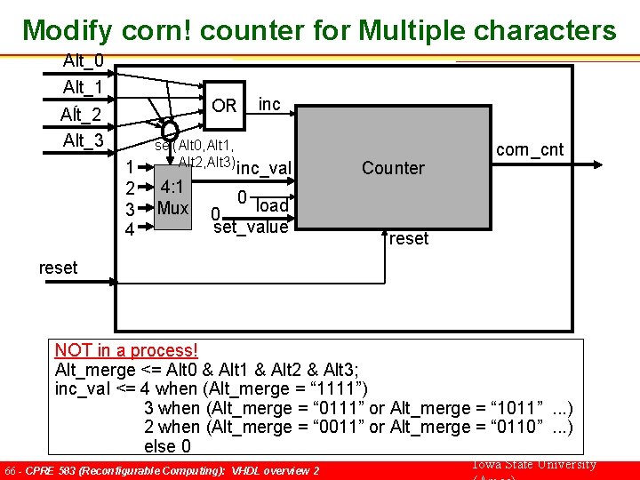 Modify corn! counter for Multiple characters Alt_0 Alt_1 OR Alt_2 Alt_3 1 2 3