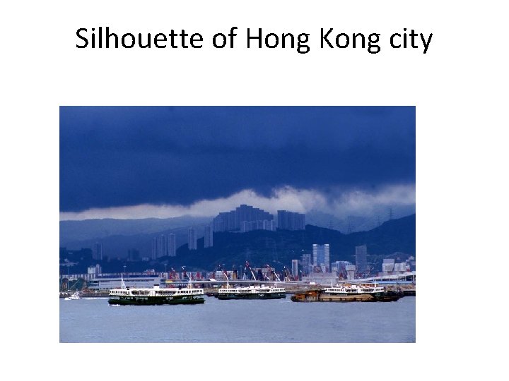 Silhouette of Hong Kong city 