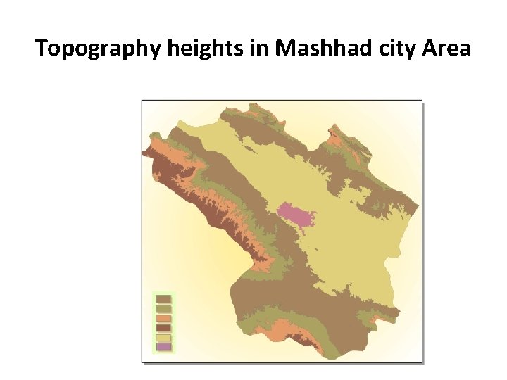 Topography heights in Mashhad city Area 