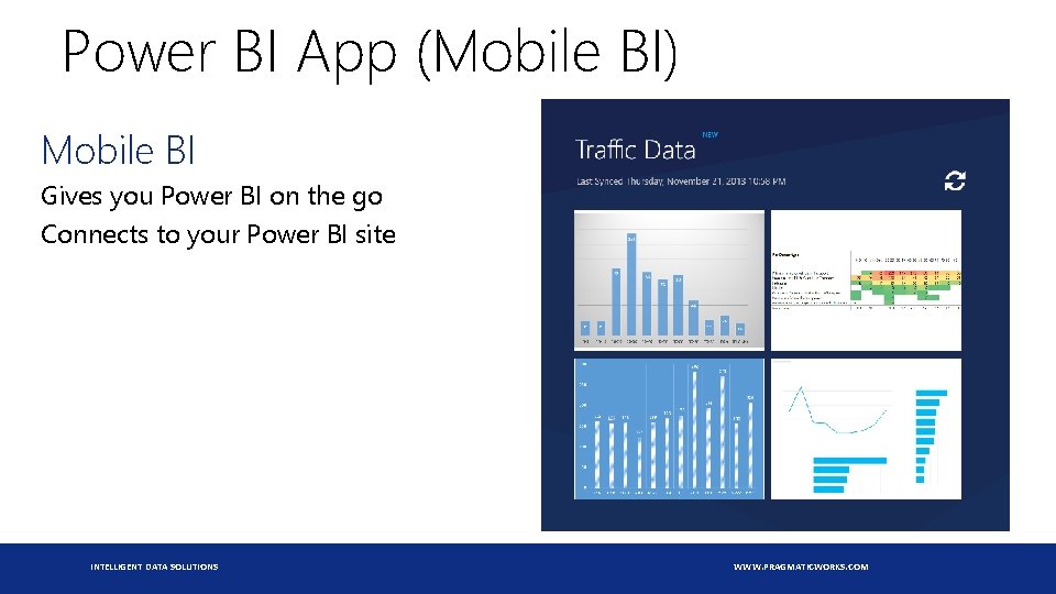Power BI App (Mobile BI) Mobile BI Gives you Power BI on the go