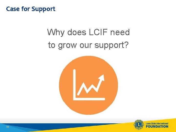 Case for Support Why does LCIF need to grow our support? 15 