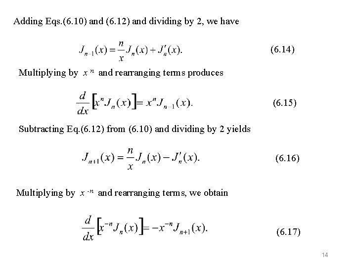 Adding Eqs. (6. 10) and (6. 12) and dividing by 2, we have (6.