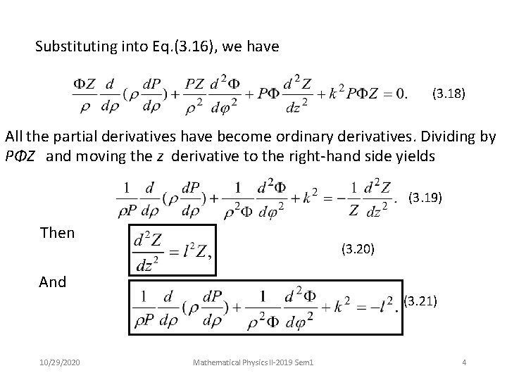Substituting into Eq. (3. 16), we have (3. 18) All the partial derivatives have
