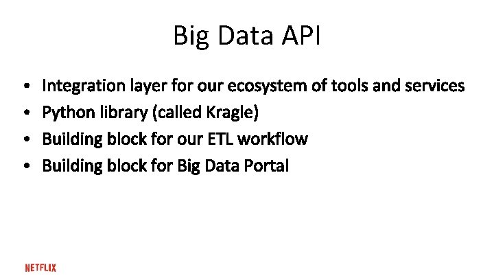 Big Data API 