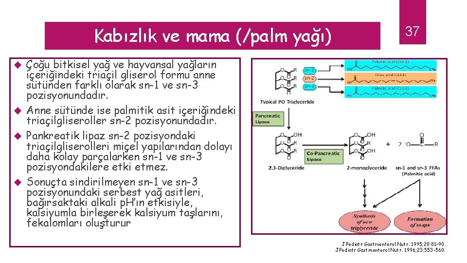 Kabızlık ve mama (/palm yağı) 37 Çoğu bitkisel yağ ve hayvansal yağların içeriğindeki triaçil