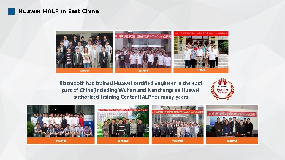 Huawei HALP in East China Bizsmooth has trained Huawei certified engineer in the east