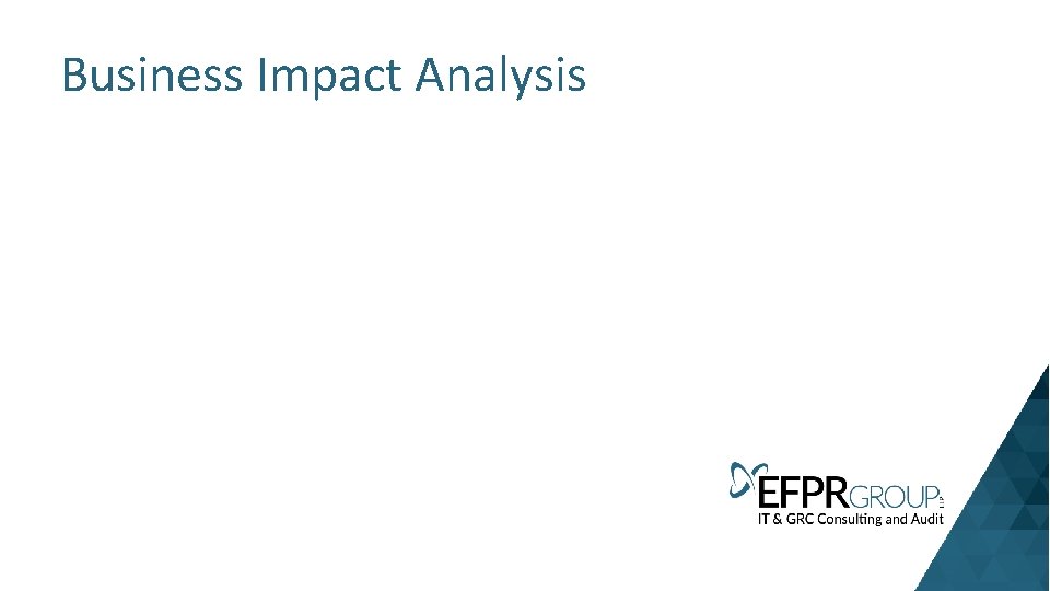 Business Impact Analysis 