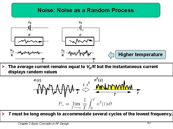 Noise: Noise as a Random Process Higher temperature Ø The average current remains equal