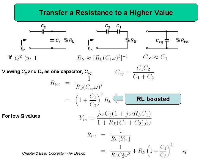 Transfer a Resistance to a Higher Value If Viewing C 2 and C 1