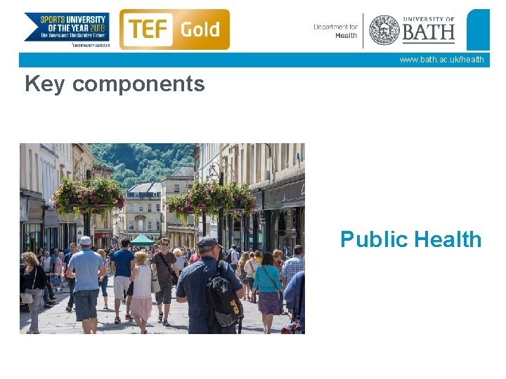www. bath. ac. uk/health Key components Public Health 