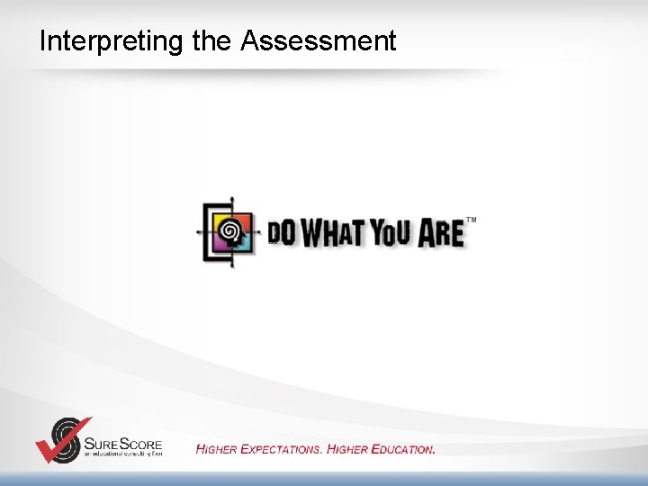 Interpreting the Assessment 