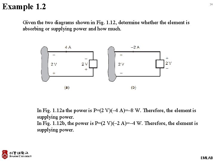 Example 1. 2 34 Given the two diagrams shown in Fig. 1. 12, determine Example 1. 2 34 Given the two diagrams shown in Fig. 1. 12, determine