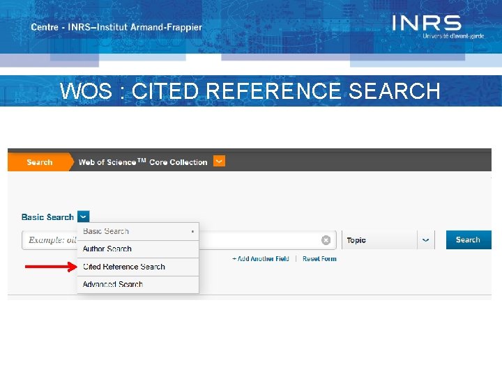 WOS : CITED REFERENCE SEARCH 