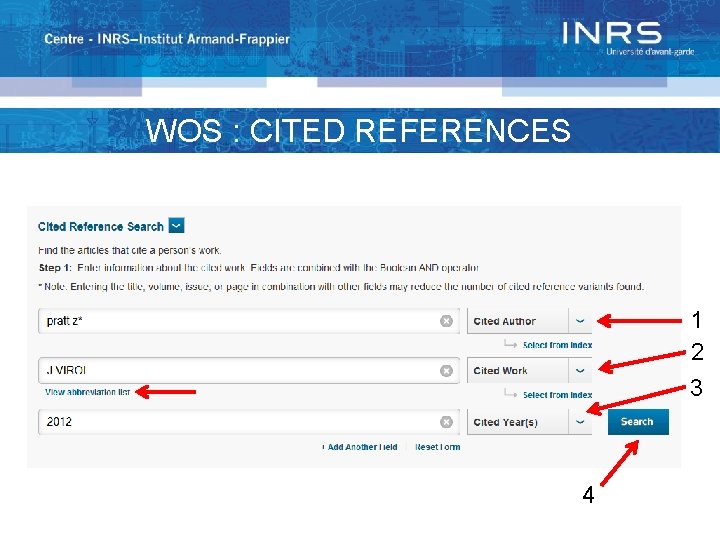 WOS : CITED REFERENCES 1 2 3 4 