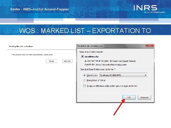 WOS : MARKED LIST – EXPORTATION TO ENDNOTE 