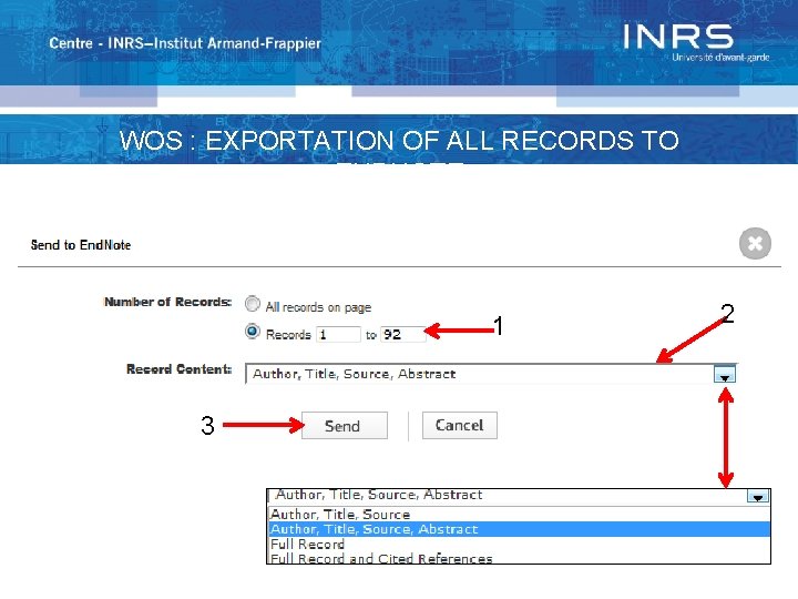 WOS : EXPORTATION OF ALL RECORDS TO ENDNOTE 1 3 2 