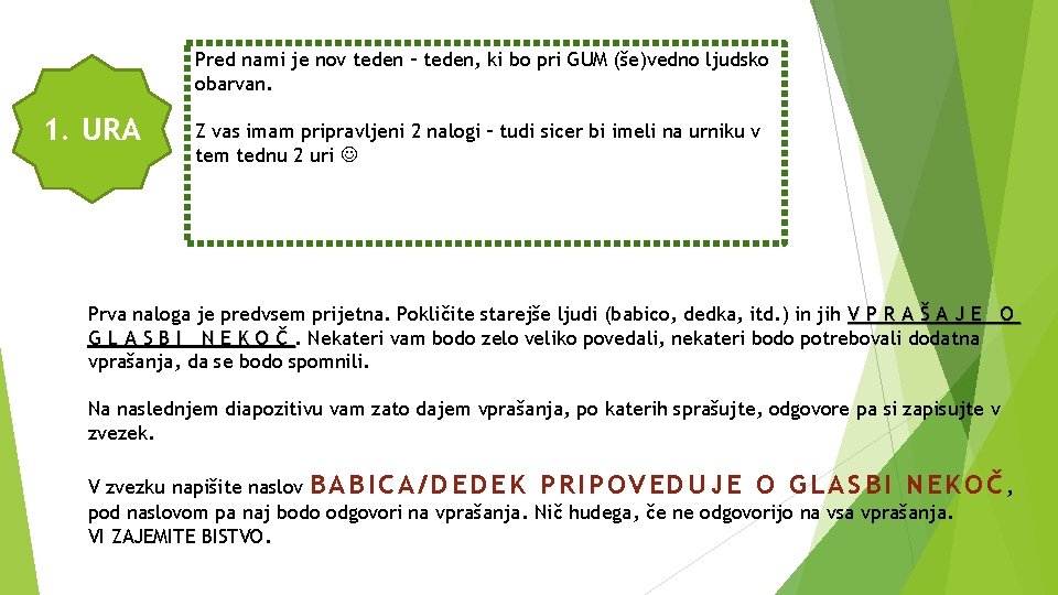 Pred nami je nov teden – teden, ki bo pri GUM (še)vedno ljudsko obarvan.