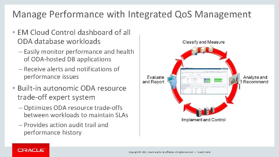 Manage Performance with Integrated Qo. S Management • EM Cloud Control dashboard of all Manage Performance with Integrated Qo. S Management • EM Cloud Control dashboard of all