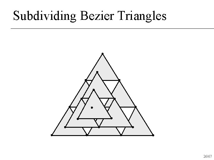 Subdividing Bezier Triangles 26/67 