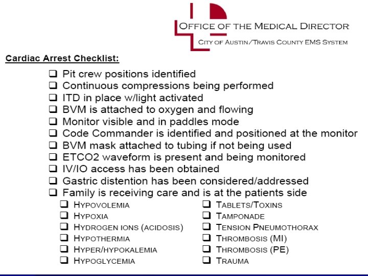 Need cpr checklist © 2010 Paul R. Hinchey 