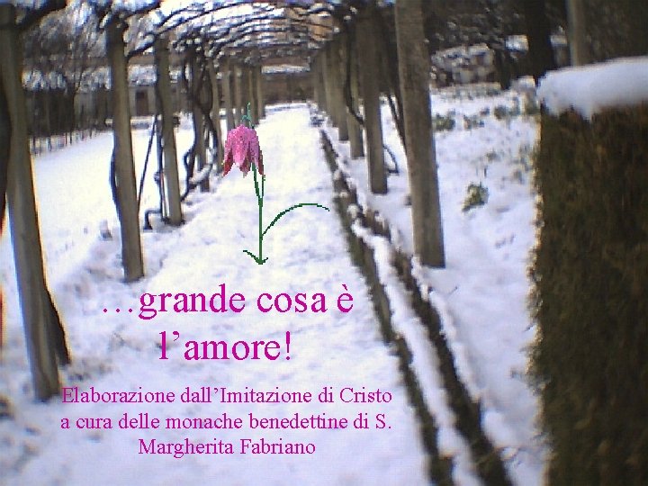 …grande cosa è l’amore! Elaborazione dall’Imitazione di Cristo a cura delle monache benedettine di …grande cosa è l’amore! Elaborazione dall’Imitazione di Cristo a cura delle monache benedettine di